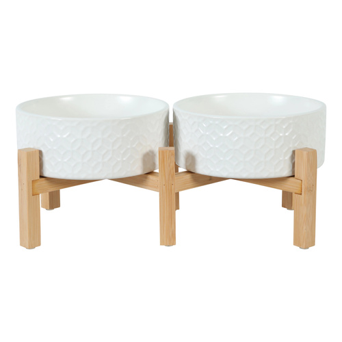 ZOLUX Miska ceramiczna dla psa KERAMO DUO kol. biały 2 x 700 ml