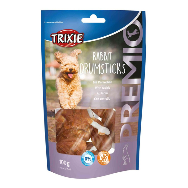 Trixie PREMIO Kostki wapienne z KRÓLIKIEM Maczugi 100g