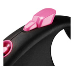 FLEXI Smycz automatyczna dla psa Black Design S taśma 5 m kol. różowy