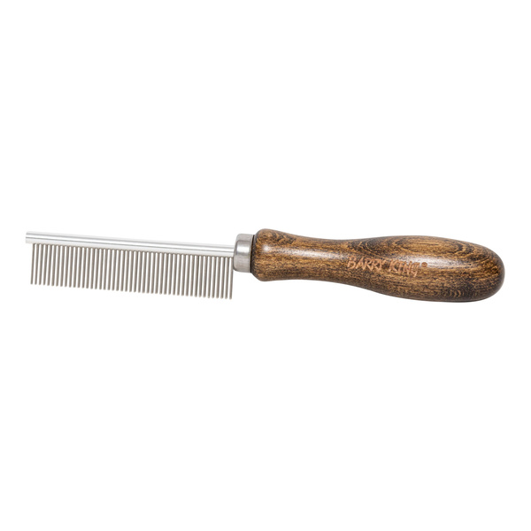 Ekskluzywny grzebień,dla zwierząt, z metalową nasadą, drewno bukowe, 47 pinów, wym. 2,1x18,6cm