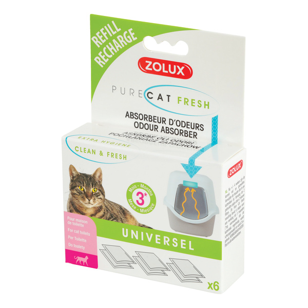 ZOLUX Wkłady do pochłaniacza zapachów do kuwet dla kota PURECAT FRESH