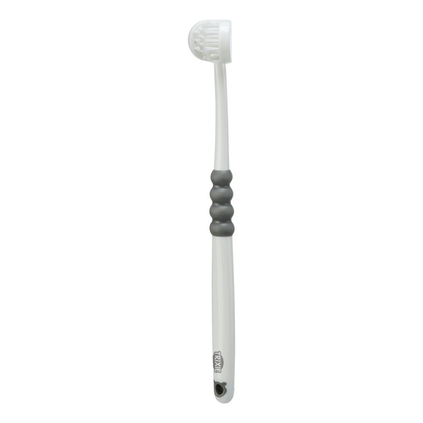 Trixie Trójstronna szczoteczka do zębów dla psa/kota biało/szara 18 cm