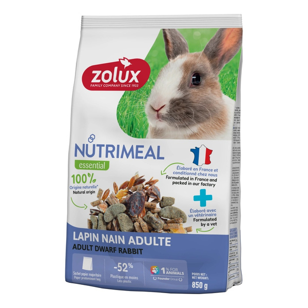 ZOLUX Karma mieszanka dla królika miniaturki adult NUTRIMEAL 4 850g
