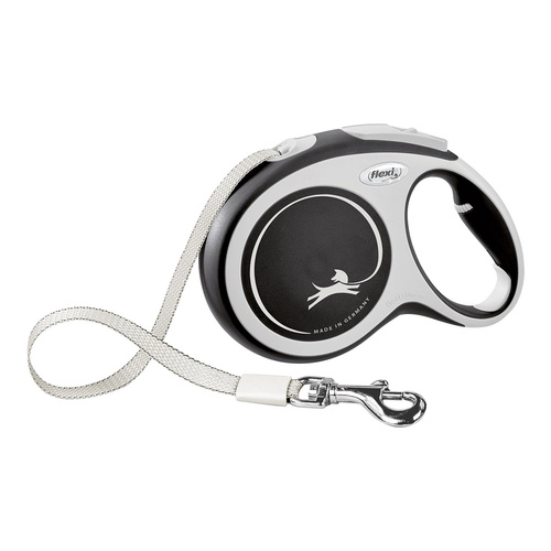 FLEXI Smycz automatyczna dla psa New Comfort L taśma 8 m kol. czarny