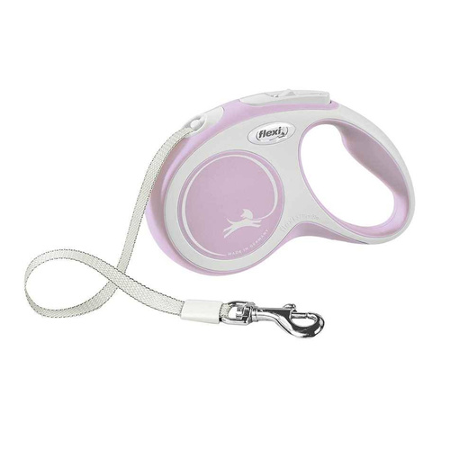 FLEXI Smycz automatyczna New Comfort S taśma 5m/ 15kg różowy