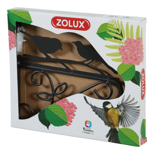 Zolux Uchwyt stalowy ścienny do karmnika dla ptaków - sikorki