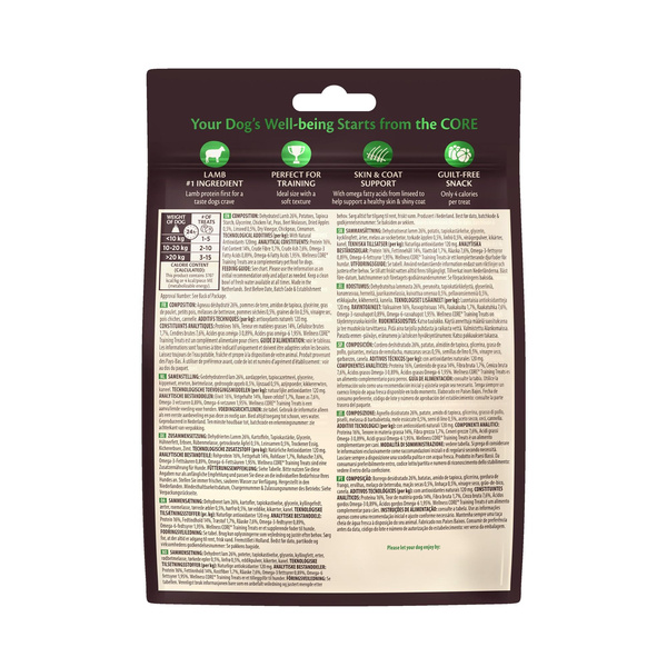 Wellness Core Training Treats przysmak dla psów dorosłych jagnięcina i jabłko 170g
