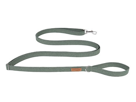 amiplay Smycz regulowana Easy FixCotton S 160-300x1,5cm Khaki