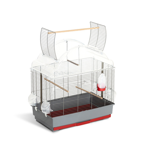 Panama Pet Klatka dla ptaków, OLGA, szaro-czerwony, 59 x 36 x 66 cm