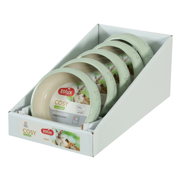 ZOLUX Miska ceramiczna dla gryzonia przeciw chlapaniu COSY 250ml zielona