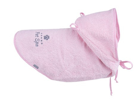 amiplay Pelerynka kąpielowa dla psa spa 25cm Chihuahua Różowy