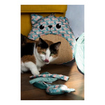 ZOLUX Zabawka dla kota królik zawieszany na drzwiach,liście ETHICAT 59,5 cm