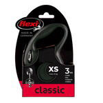 FLEXI Smycz automatyczna dla psa NEW CLASSIC linka XS 3m czarna
