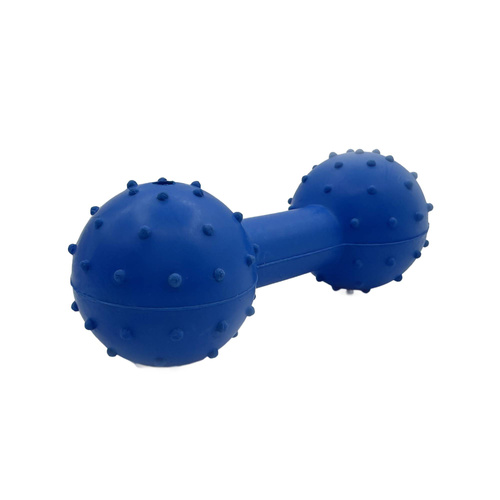 Mr. Pretzel Zabawka hantel gumowy z kolcami twardy dla psa 12cm