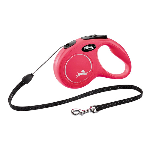 FLEXI Smycz automatyczna dla psa NEW CLASSIC linka S 5m czerwona
