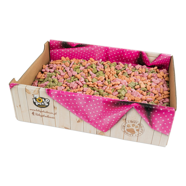 Ciastka Dla Psa Mini Mix Zwierzątka Warzywne W Skrzynce  2Kg
