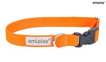 amiplay Obroża SAMBA regulowana L 35-50x2,5cm Pomarańczowy