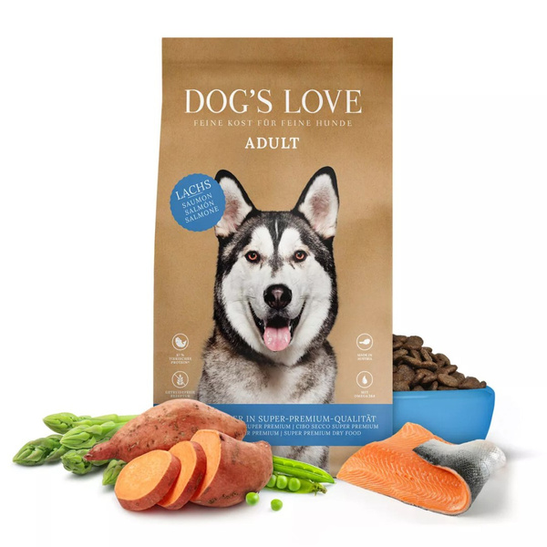 DOG'S LOVE Lachs - łosoś z batatami i spiruliną (2 kg)