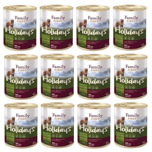 Family First INDYK kurczak marchewka 12 x 800g