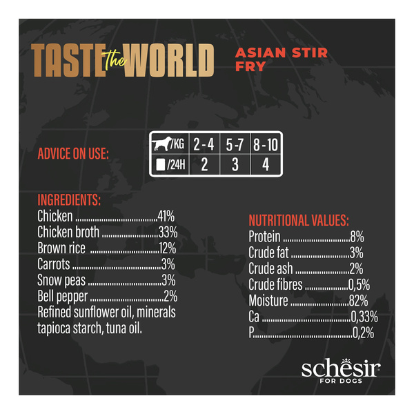Schesir Taste the world karma mokra dla psów azjatycki wok 150 g
