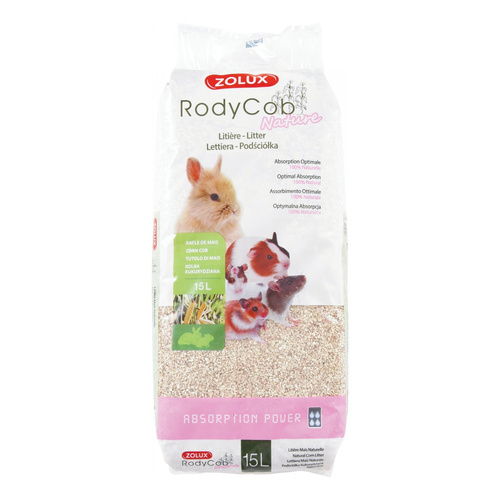ZOLUX Ściółka dla królika i małych ssaków roślinna RodyCob NATURE 15 l