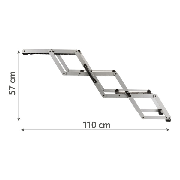 Trixie Schody składane Petwalk, aluminium, szer: 37 cm wys.: do 57 cm dł.: do 120