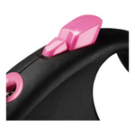 FLEXI Smycz automatyczna dla psa Black Design XS linka 3 m kol. różowy