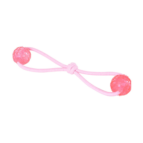 Barry King Sznur z piłkami TPR dla psa, 6x38cm, różowy