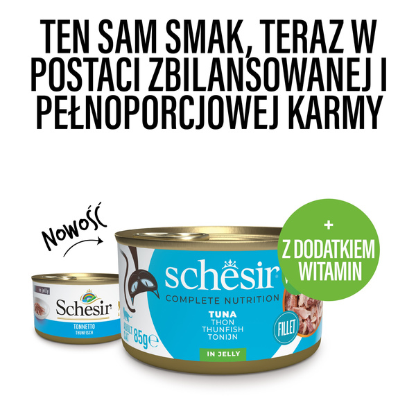 Schesir C&B karma mokra dla kotów tuńczyk w galarecie 85 g