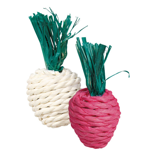 Trixie rzodkiewka z sizalu zabawka dla gryzoni 8cm x2szt