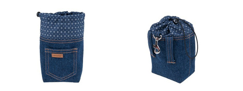 amiplay Torebka na przysmaki Denim 10x7x14cm Granatowy