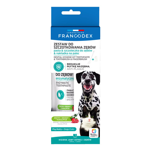 FRANCODEX PL Zestaw szczoteczka i pasta enzymatyczna do czyszczenia zębów