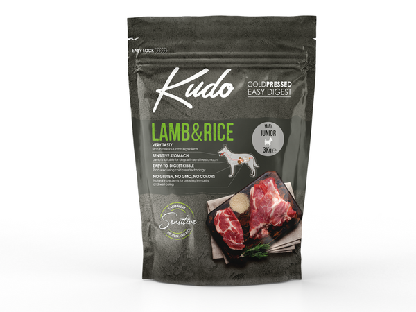 Karma Kudo Cold Pressed Jagnięcina&Ryż Mini Junior 3kg