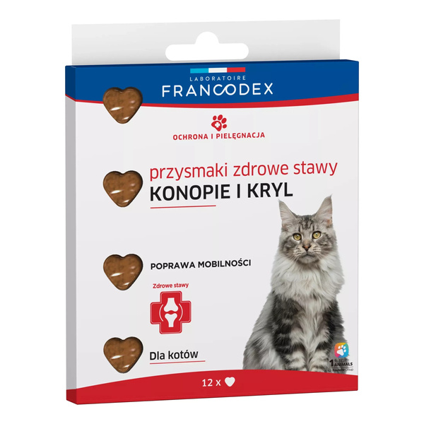 Francodex PL Przysmak dla kota na zdrowe stawy, kryl i olej konopny 12 szt.
