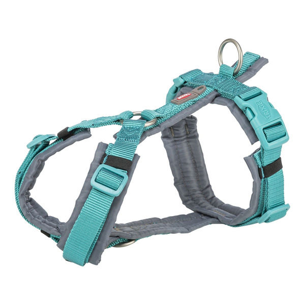 Trixie Premium trekking, szelki, dla psa, aqua/grafit, S: 36-44 cm/15 mm