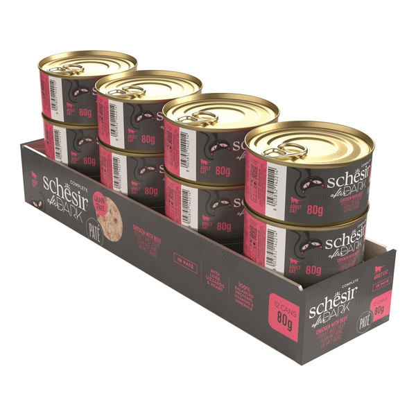 Schesir After Dark karma mokra dla kota pasztet z kurczaka z wołowiną 80 g