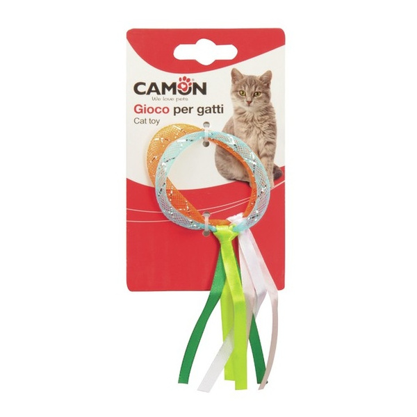 CAMON CAT TOY RING ZE WSTĄŻKĄ 6cm 2szt AG0363