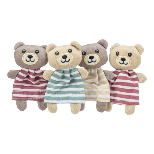 Trixie Miś, zabawka, dla kota, materiał, 12 cm, z kocimiętką