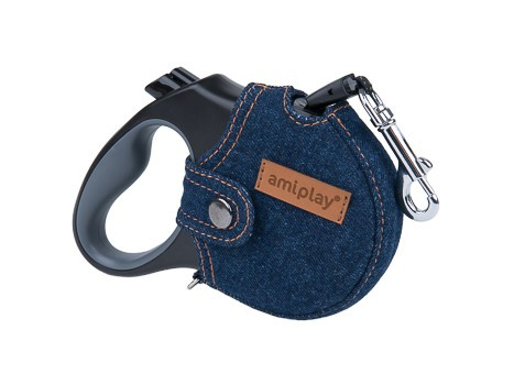 amiplay Smycz automatyczna infini z obudową Denim XL 5m 50kg Granatowy