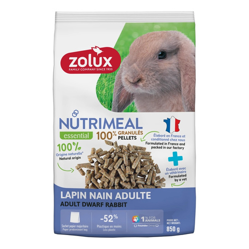 ZOLUX Karma granulat dla królika miniaturki adult NUTRIMEAL 4 850g