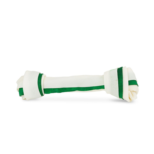 Kość wiązana dwukolorowa, biało-zielona 21, 5cm, 10szt/op, 850g/op, 10 op/karton