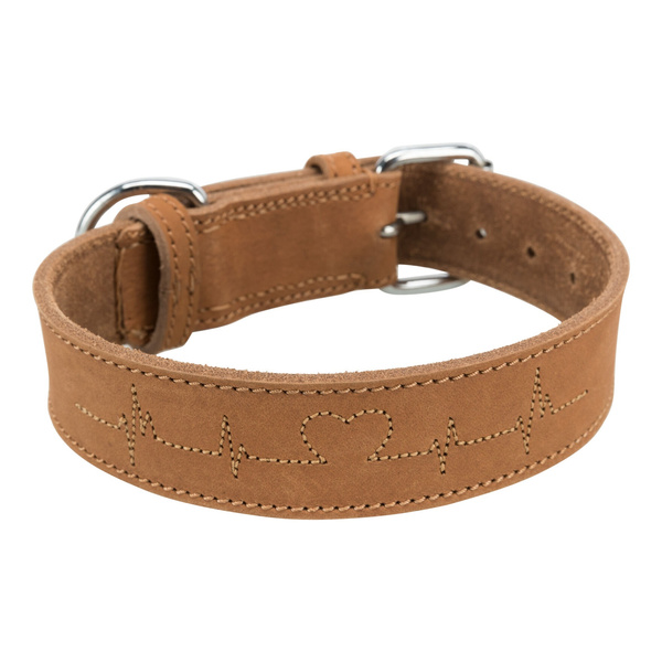 Trixie Obroża Rustic Heartbeat z grubej skóry L 47-55 cm/4cm