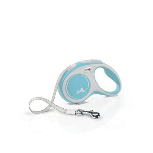 FLEXI Smycz automatyczna dla psa New Comfort S taśma 5 m kol. błękit
