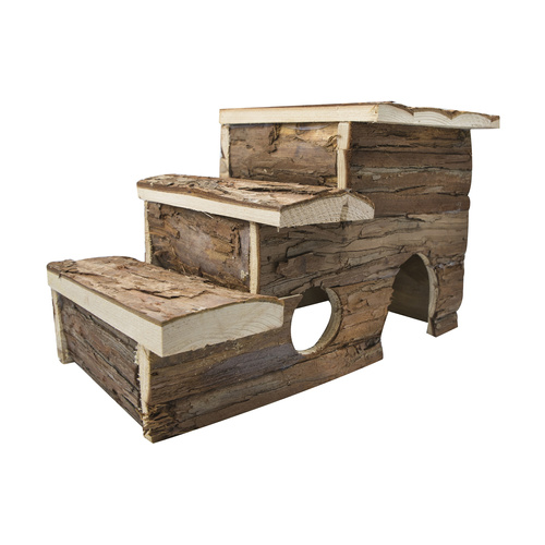 Panama Pet Domek pod schodami dla gryzoni, drewniany,  29x18x18cm