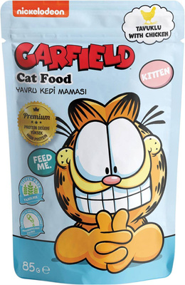 Garfield, saszetka dla młodych kotów z kurczakiem, 85g