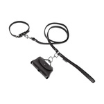Barry King Obroża skórzana dla psa, czarny/czarny, XS-S, 12mm/35cm