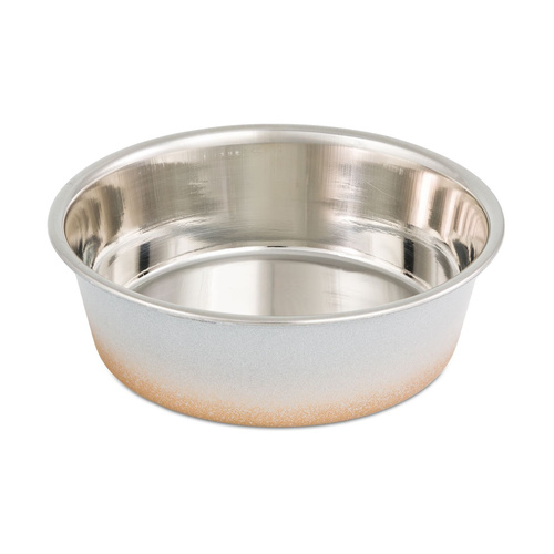 Barry King Miska,dla psa, szara, ze złotym brokatem, stal nierdzewna, 470ml