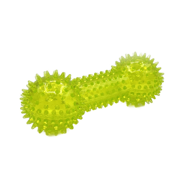 Mr. Pretzel Zabawka hantel gumowy miękki półprzezroczysty dla psa 13cm