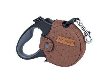 amiplay Smycz automatyczna infini z obudową New York XL 5 m -50kg Brąz