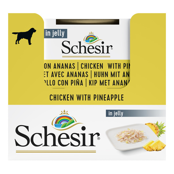 Schesir Karma mokra dla psa kurczak z ananasem w galarecie 150 g